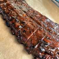 <p>Ribs from Smoke-Haus</p>