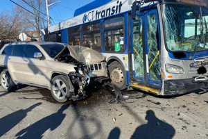 Five Hospitalized After Crash Between Jeep, Bus In East Haven