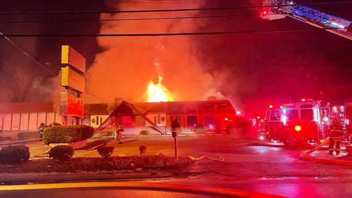 The fire ripped through the Wind Tiki restaurant in Webster in March