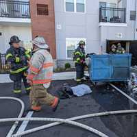 <p>The fire sent smoke through the Atwater Apartments building off West Fort Lee Road in Bogota.</p>