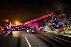 SUV Rolls Into Ravine Off Garden State Parkway (PHOTOS)