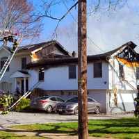 <p>Aftermath of Tuesday&#x27;s fire on Carnation Place in Bergenfield.</p>