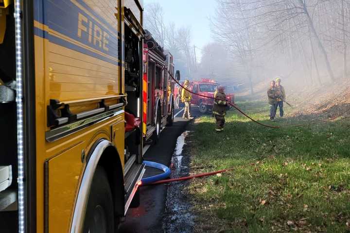 Crews Douse Lawnmower Fire That Spread Through Quarter-Acre Of Hunterdon County Woods (PHOTOS)