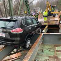 <p>The crash site at the General Pierce Bridge</p>