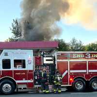 <p>Fort Lee firefighters contained the blaze at 1300 Palisades Avenue on Saturday, June 4.</p>