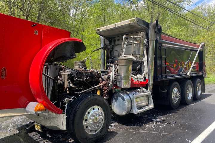 Dump Truck Fire Shuts Down Route 515 In Sussex County