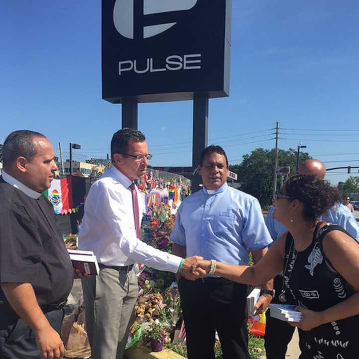 Governor Dannel P. Malloy visited Pulse nightclub in Orlando Friday.