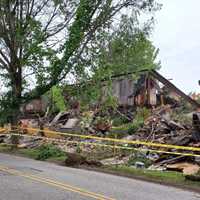 <p>199 Garibaldi Avenue, Lodi, finally comes down.</p>