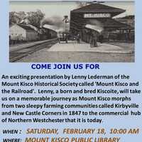 Explore Mount Kisco's Railroad Past At Saturday Talk