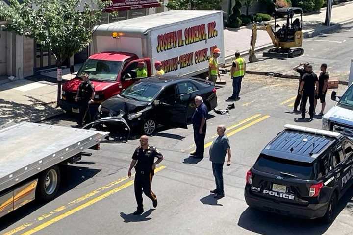 Octogenarian Plows Sedan Through Cliffside Park Construction Zone