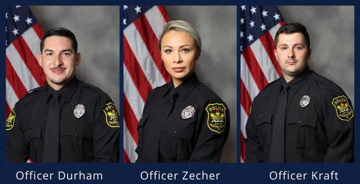 Three Fredericksburg police officers saved the life of a toddler during a traffic stop.