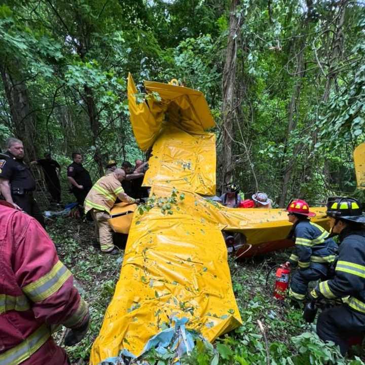 The scene of the plane crash