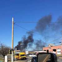 <p>Smoke from several tractor-trailers on fire in Orangeburg.</p>