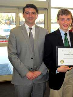 Trumbull Rotary Honors Georgios Maurer As Student Of The Month