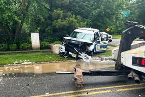 Englewood Police Car Smashed In Pursuit, Officer OK