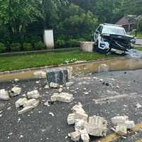 <p>Aftermath of the crash at Dana Place and Maple Street, Englewood.</p>