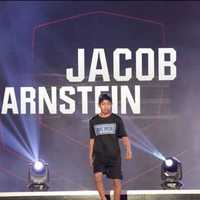 <p>Jacob Arnstein competing during the qualification round of Season 14 of American Ninja Warrior</p>