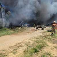 <p>The barn fire led to $750,000 in damages in Norrisville.</p>