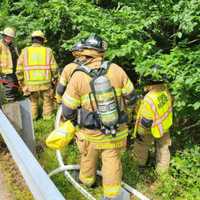 <p>Rescue crews at work.</p>