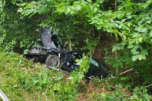 Driver Rescued After Car Goes Down Ditch In Montgomery County