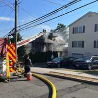 <p>Firefighters at work.</p>