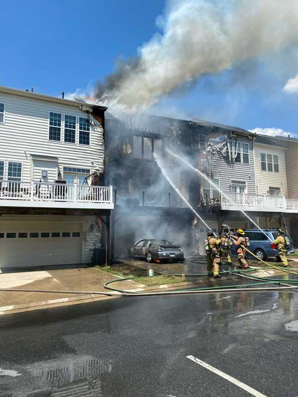 Townhouse Destroyed As Crews In Maryland Battle Two-Alarm Blaze (DEVELOPING)