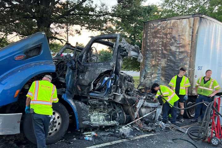 Tractor-Trailer Fire Closes Route 17