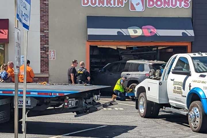 SUV Plows Through Front Of Route 17 Dunkin' Donuts