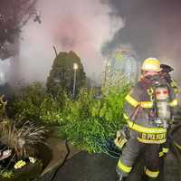 <p>First responders at the Sykesville home.</p>