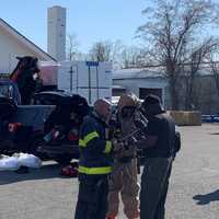 <p>Norwalk firefighters at the scene.</p>