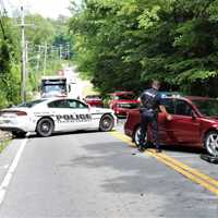 <p>First arriving units detour traffic shutting down Route 6N as EMS begins triage.</p>