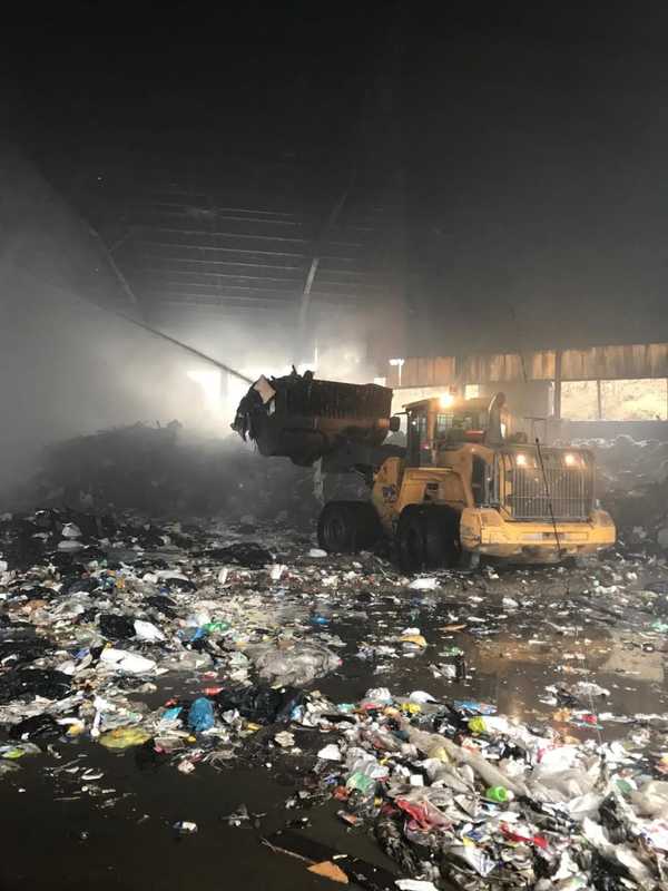 Five Firefighters Injured In Two-Alarm Blaze At Waste Management Facility In Westchester