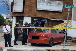 Car Careens Into Linden Flower Shop Sending Victim Into Medical Episode