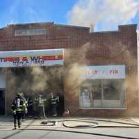 <p>The building is in front of Speed Auto Body on Rennie Place in Lodi, where another fire was doused on Aug. 5.</p>