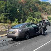 <p>At least four vehicles were involved in the crash on northbound Route 287 early Saturday afternoon in Mahwah.</p>