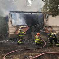 <p>It took West Milford firefighters about an hour to bring the Echo Lane blaze fully under control.</p>