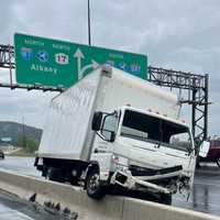 <p>Northbound Route 287 at the New York State line in Mahwah</p>