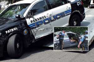 Two Police Cars, Stolen Sedan Towed Following Paramus Labor Day Pursuit, Crash