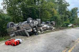 Overturned Milk Tanker Closes Highway In Region