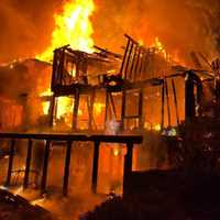 <p>The house on Kings Point Trail fully was engulfed when Franklin Lakes firefighters arrived shortly before 2 a.m. Sunday, Sept. 25.</p>