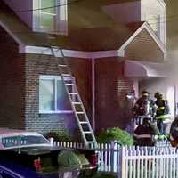 <p>Lyndhurst firefighters assisted by their colleagues from North Arlington quickly doused the Forest Avenue blaze.</p>