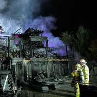 <p>The blaze broke out overnight in the 2½-story, wood-frame home on Kings Point Trail in Franklin Lakes.</p>