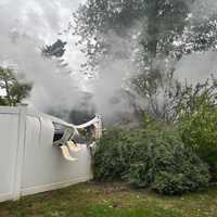 <p>The garage fire on Roosevelt Street in Little Ferry caused various damage.</p>