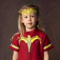 <p>Scarlett is a fan of Wonder Woman</p>