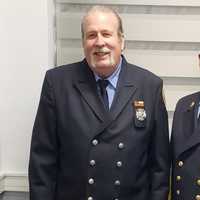 <p>Palisades Park Firefighters Michael Duffy, George Beck Sr.</p>