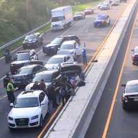 <p>Southbound Route 208 in Hawthorne was jammed.</p>