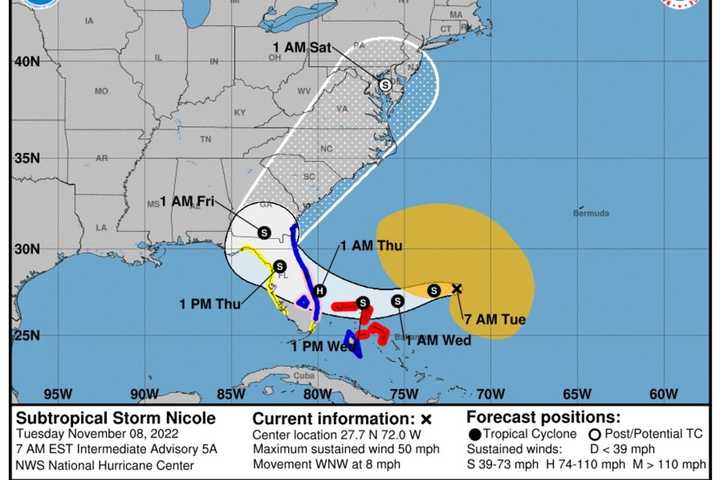 Hurricane Watch Issued In Florida As Nicole Heads Toward US: Here's New Projected Timing, Track