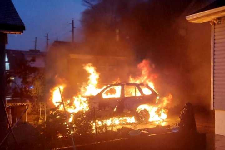 Firefighters Protect Homes From Fair Lawn Car Blaze