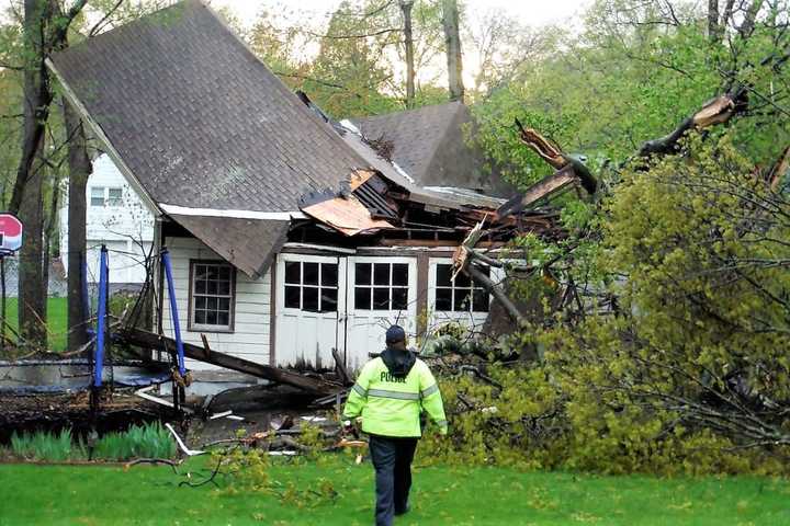 Storm-Toppled Trees Slam Into 19th Century Ridgewood Barn