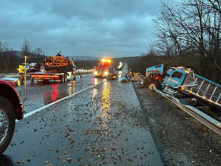 Route 287 northbound was expected to remain closed well into the evening rush.